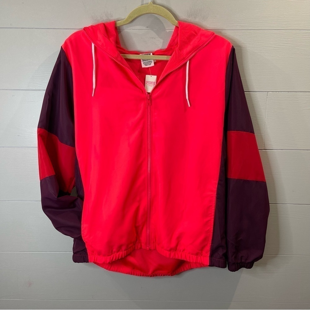 Victoria’s Secret Pink | 🔥 NWT Zip Up Oversized Windbreaker Size XS/S